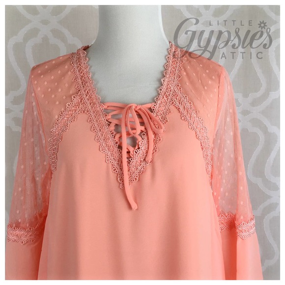Peach Love and Lace Tunic Dress - Picture 6 of 10